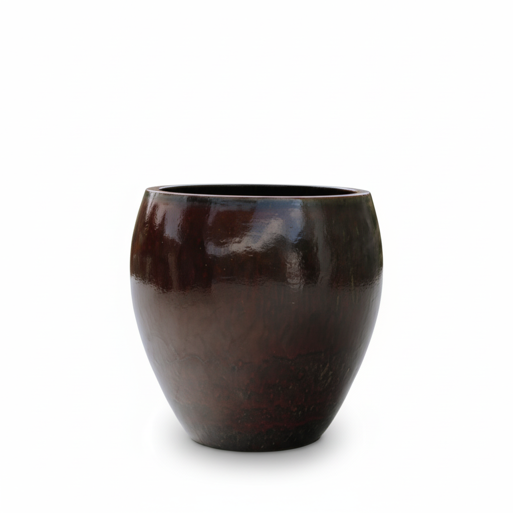 Keramik-Blumentopf LAFONTAINE - Ziegelrot