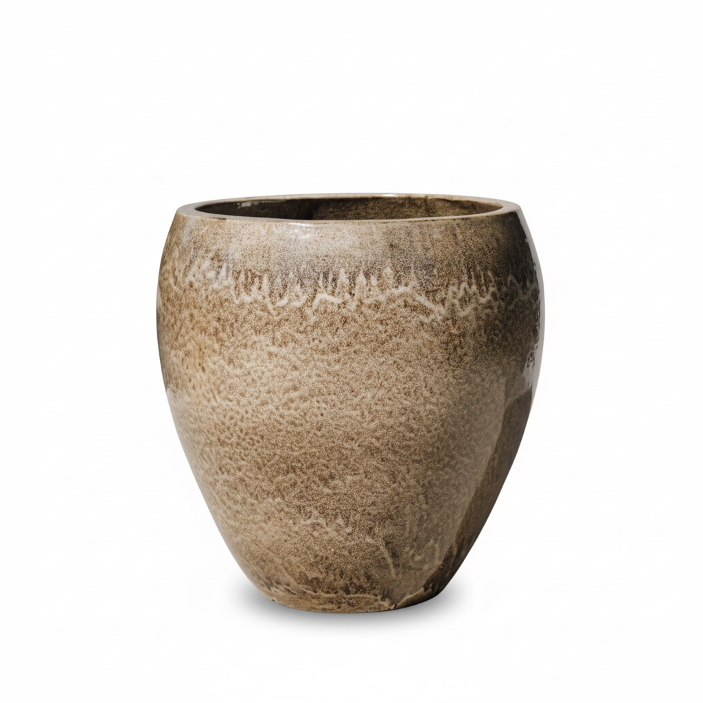 Keramik-Blumentopf LAFONTAINE - Tigerweiß