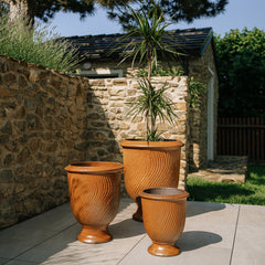 Keramik-Blumentopf MORGANE - Rostoptik