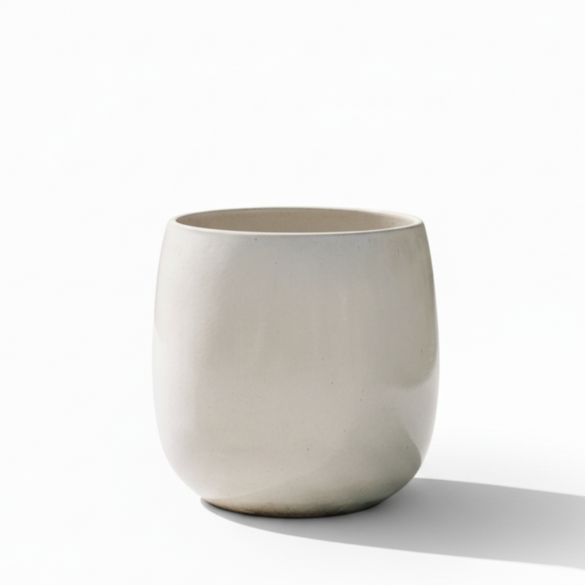 Keramik-Blumentopf SOCRATE - Cremefarben