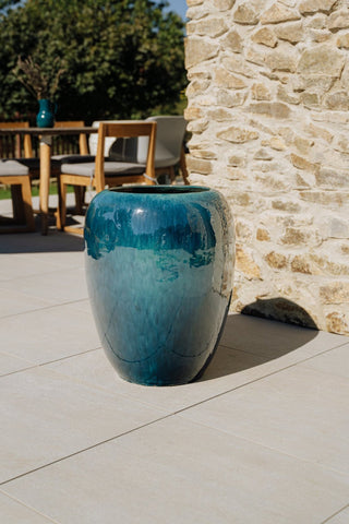 Galiee Keramik-Blumentopf – Azurblau