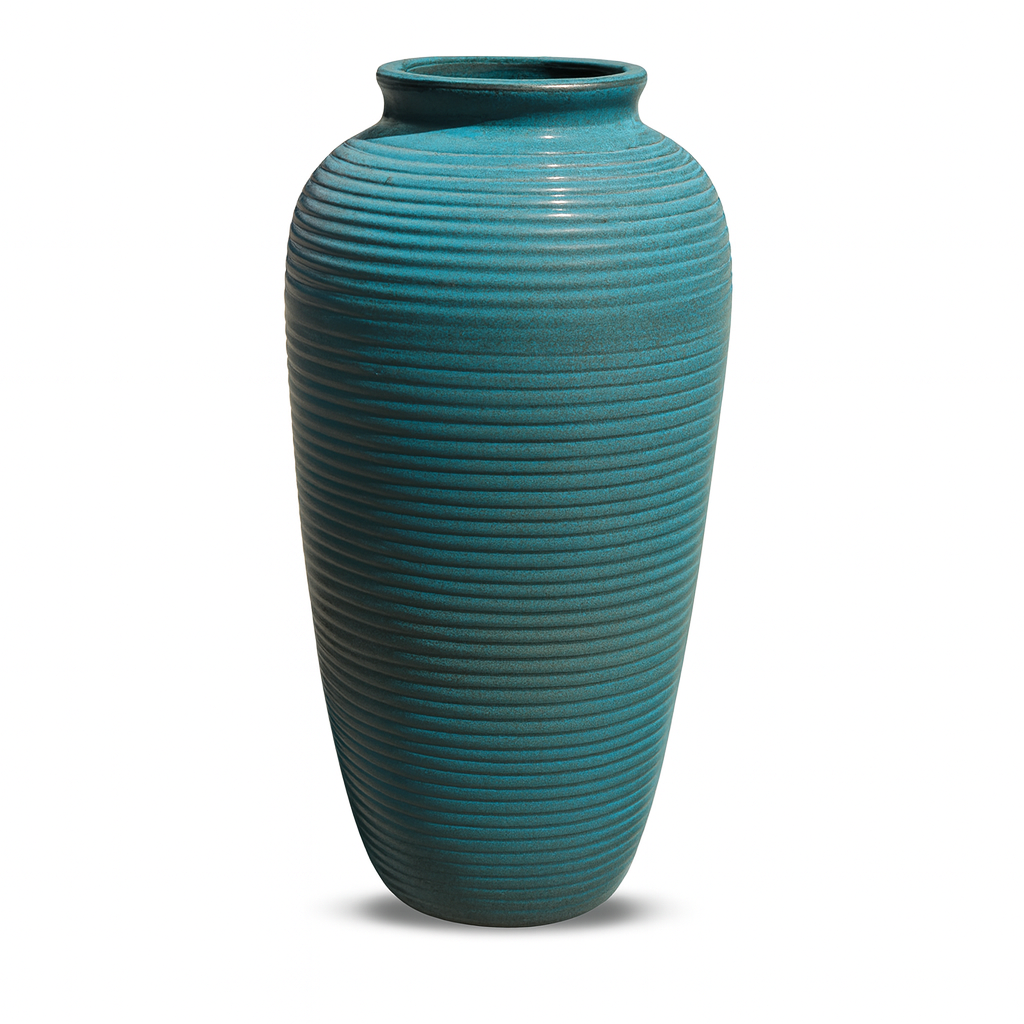 Frostmuster Keramik Blumentopf Archimede - Stahlblau