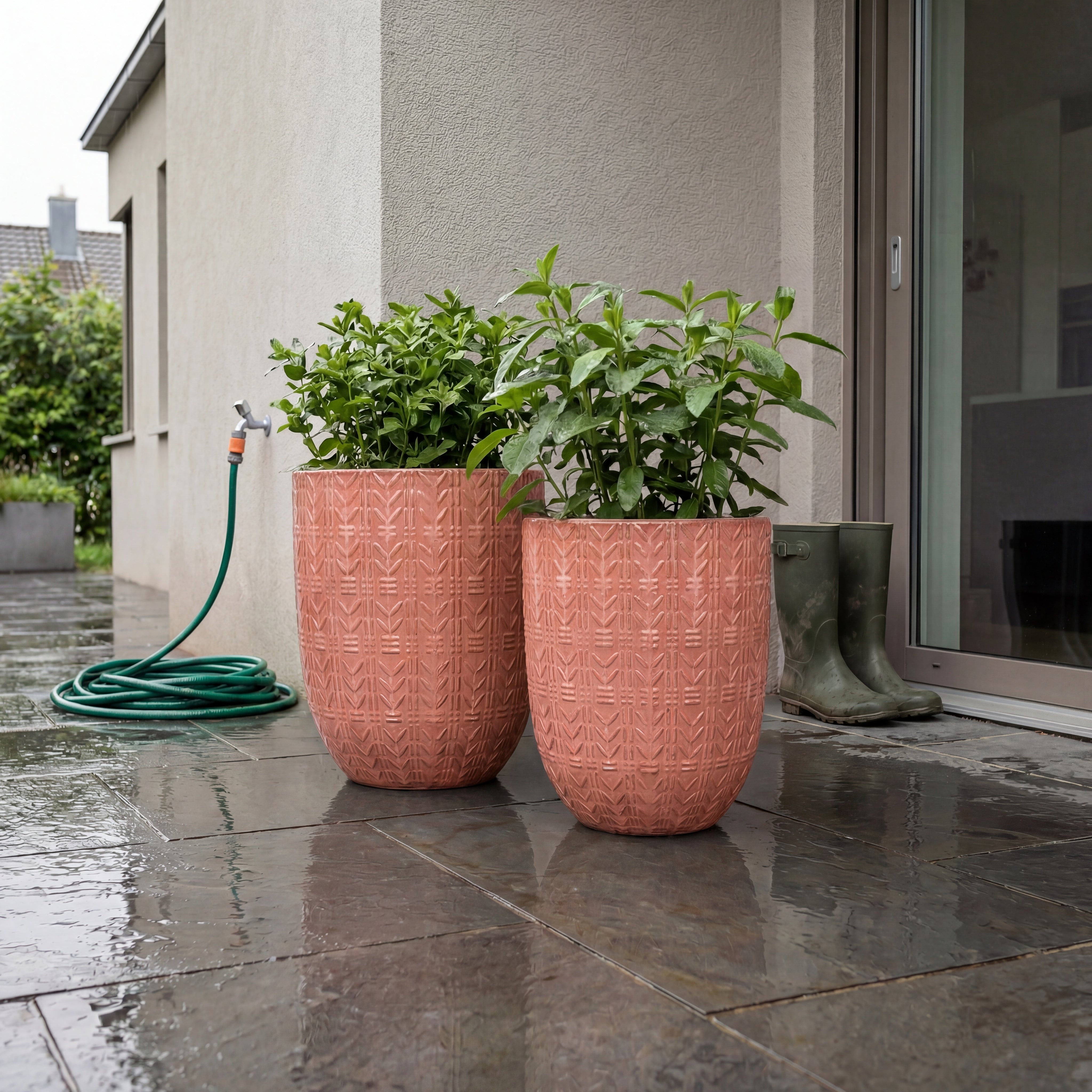 Keramik-Blumentopf Mercure - Altrosa