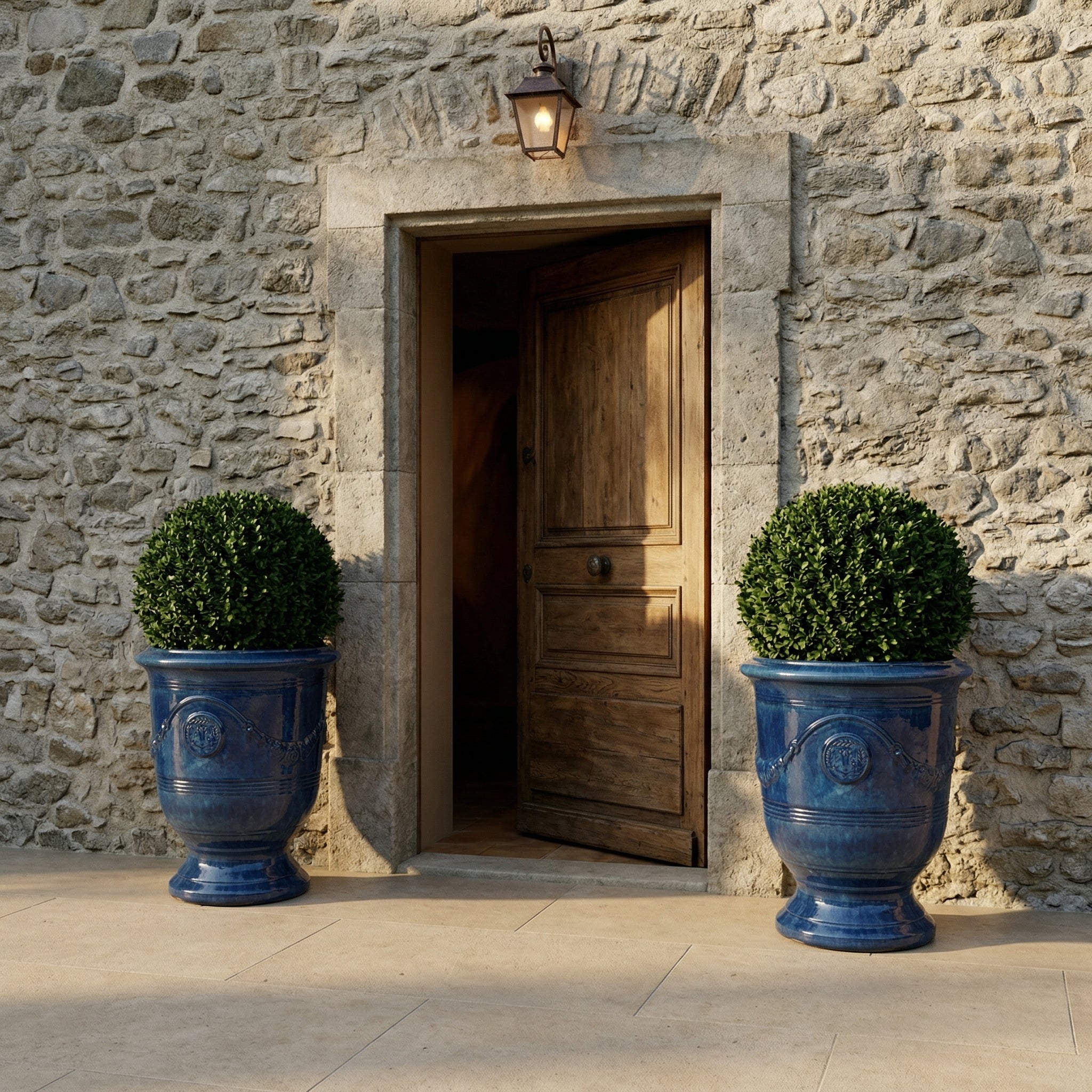 Keramiktopf RICHELIEU Karibská modrá – Provence-Stil, robust und elegant