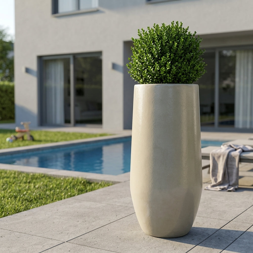 Betonový květináč Zenith - Béžový - XXL (40 cm x 80 cm)