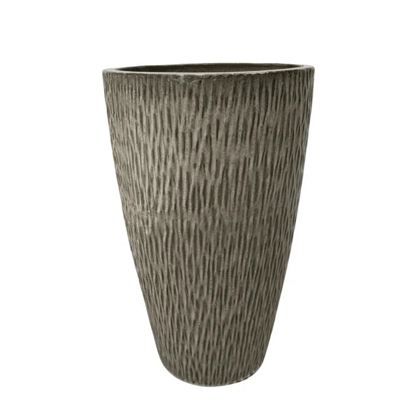 PAGNOL 38 × 66 cm – Bronze sablé, großer handgefertigter Pflanzkübel für den Außenbereich aus glasierter Terrakotta, frostbeständig.