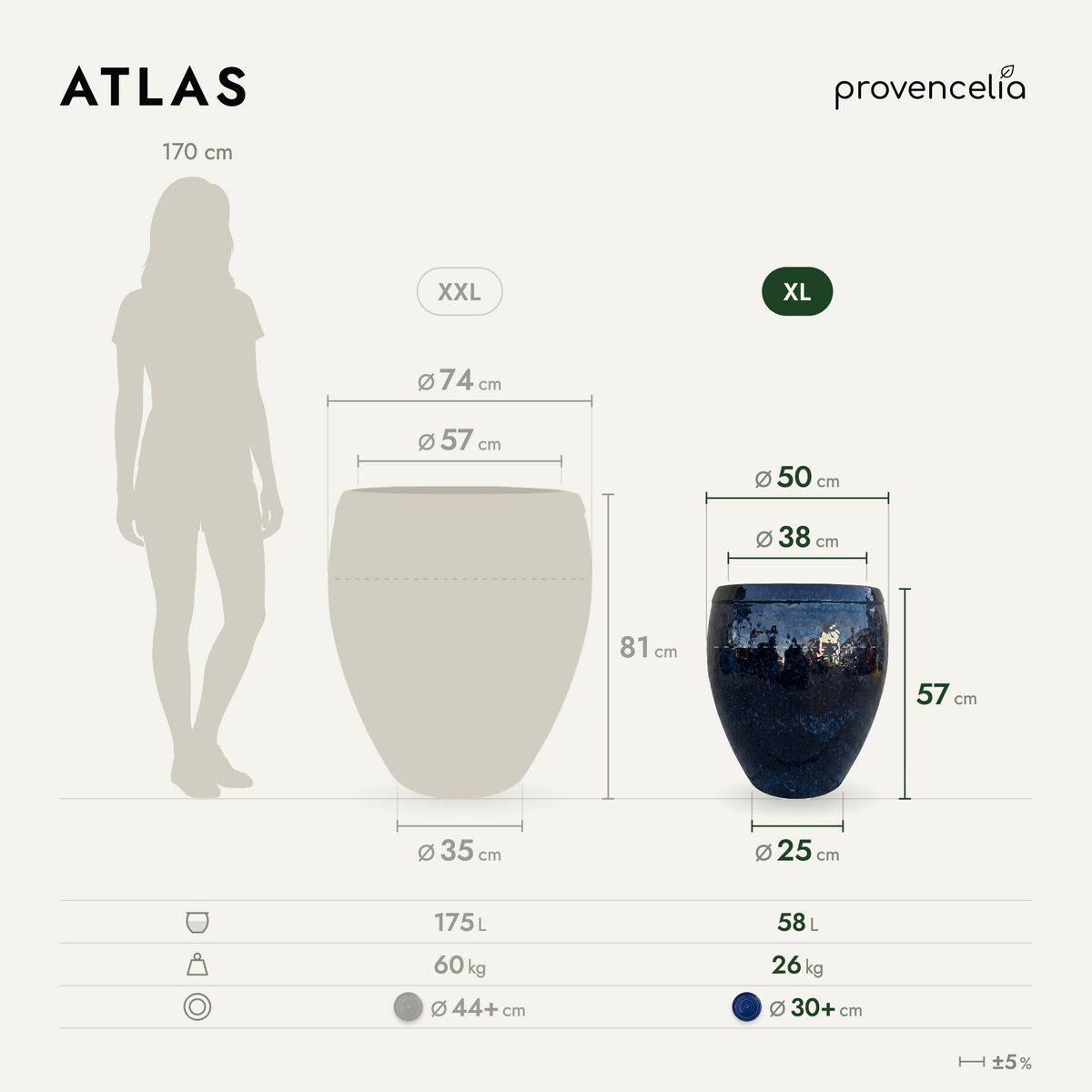 ATLAS XL – Maße