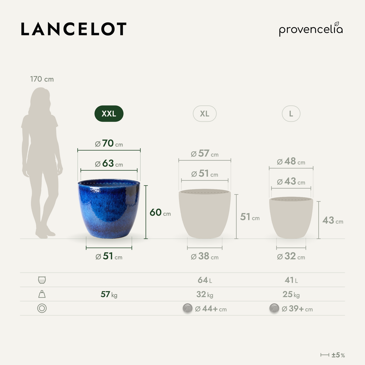 LANCELOT XXL – Maße