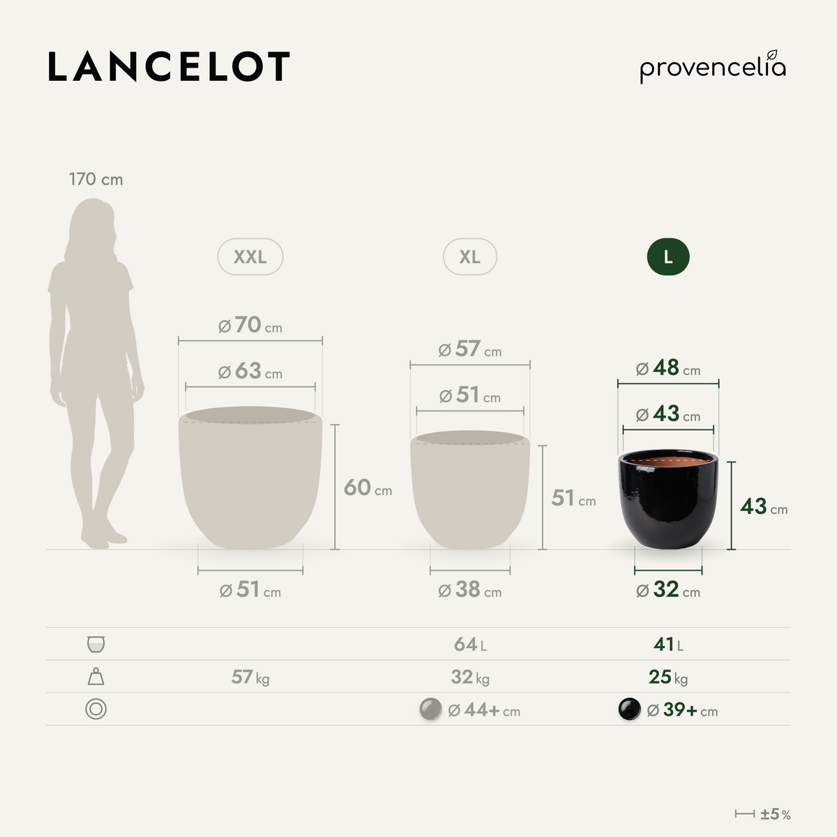 LANCELOT L – Maße