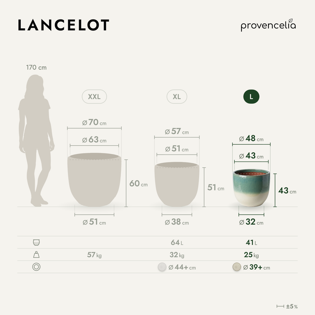 LANCELOT L – Maße