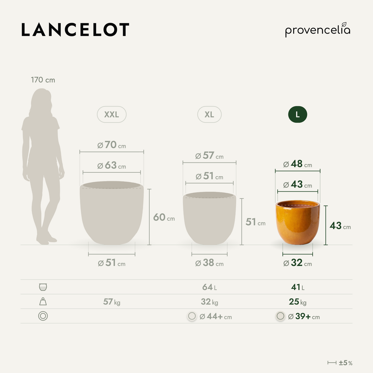 LANCELOT L – Maße