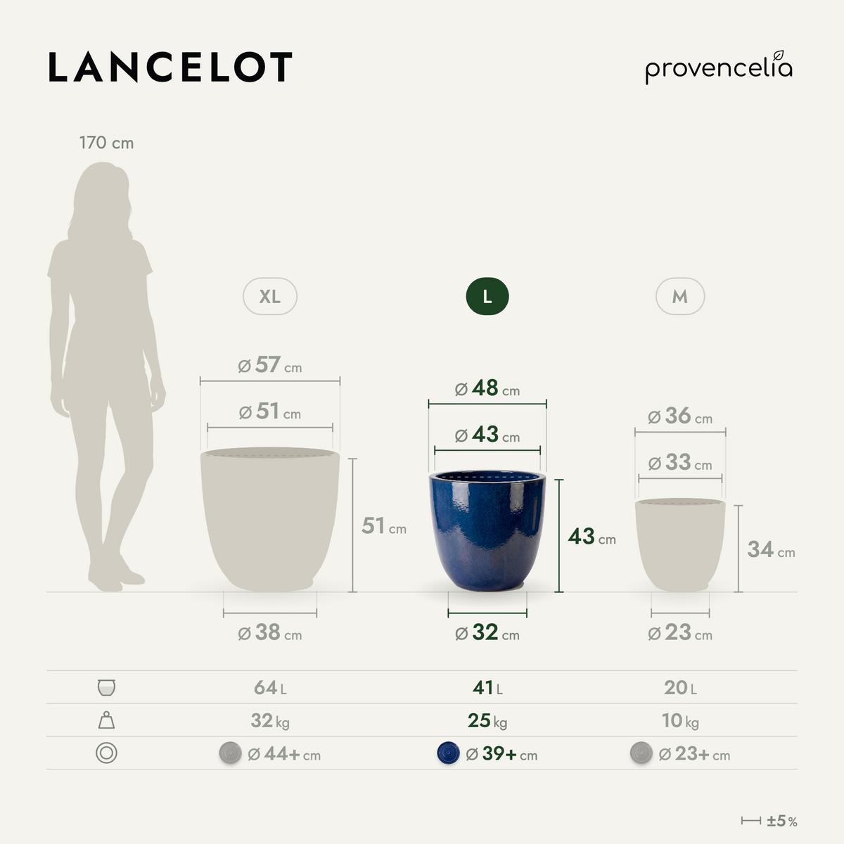 LANCELOT L – Maße