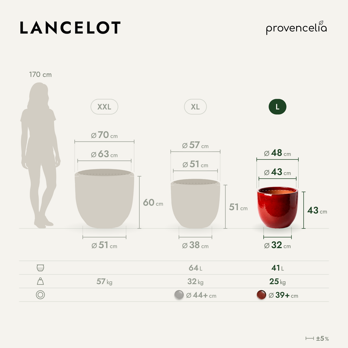 LANCELOT L – Maße