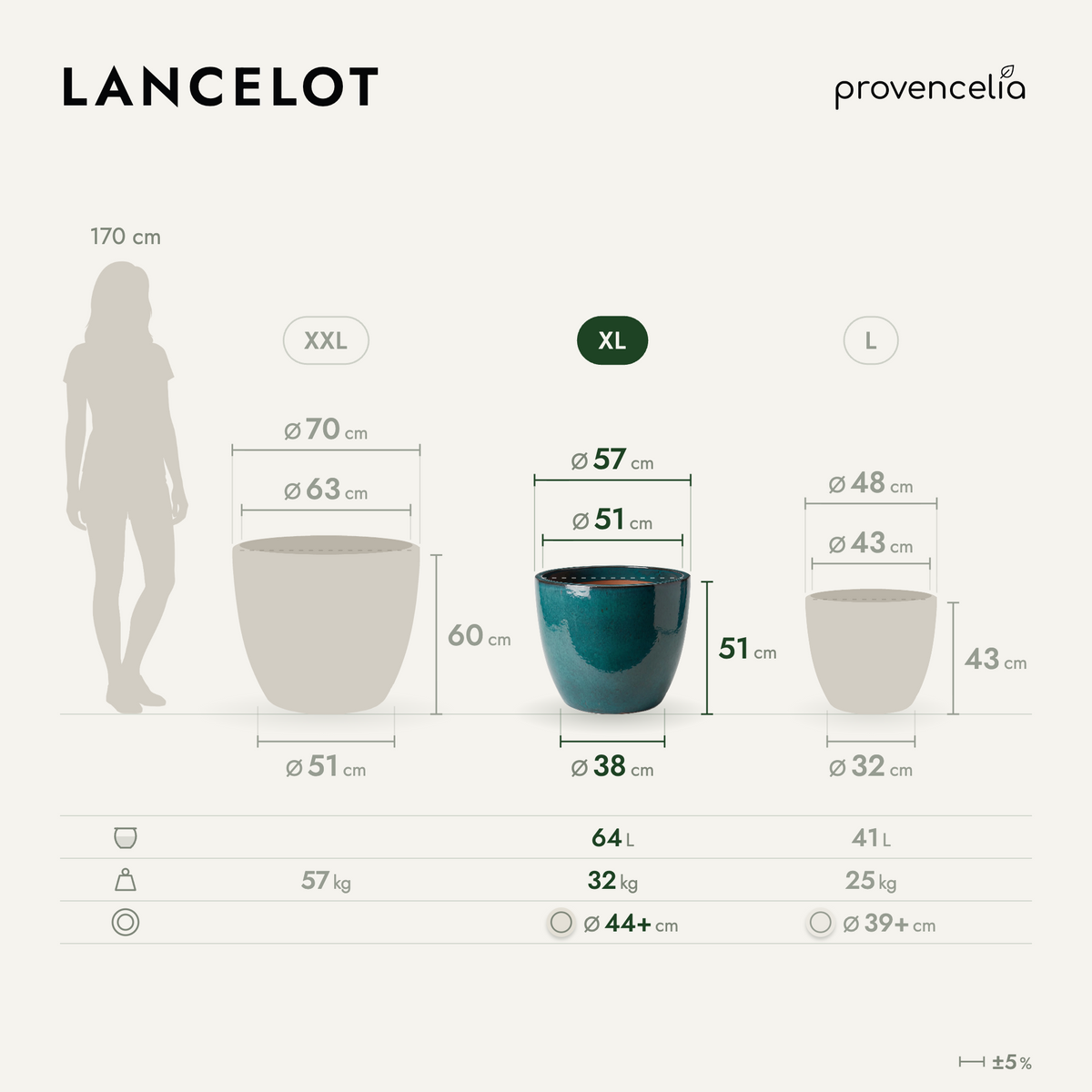 LANCELOT XL – Maße