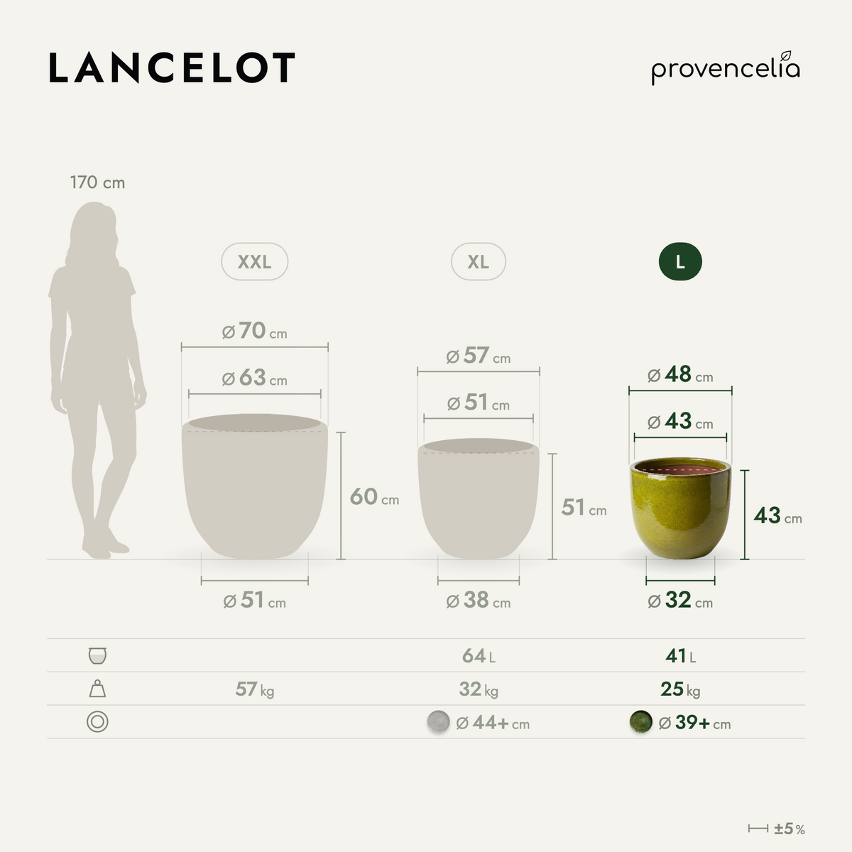 LANCELOT L – Maße