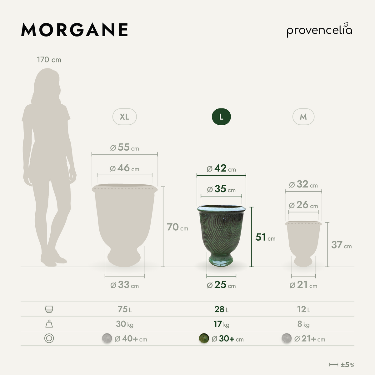 MORGANE L – Maße
