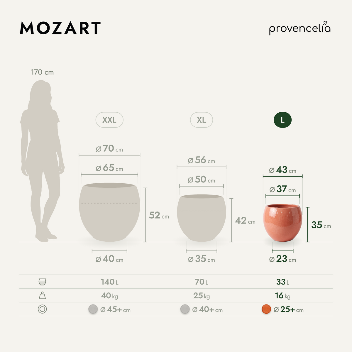 MOZART L – Maße
