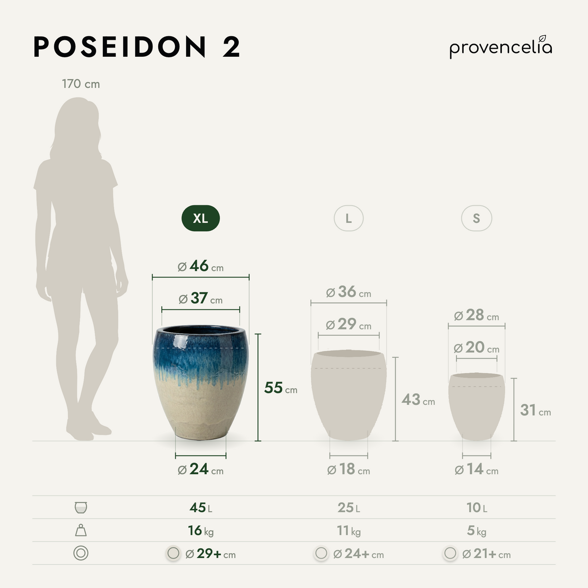 POSEIDON 2 XL – Maße
