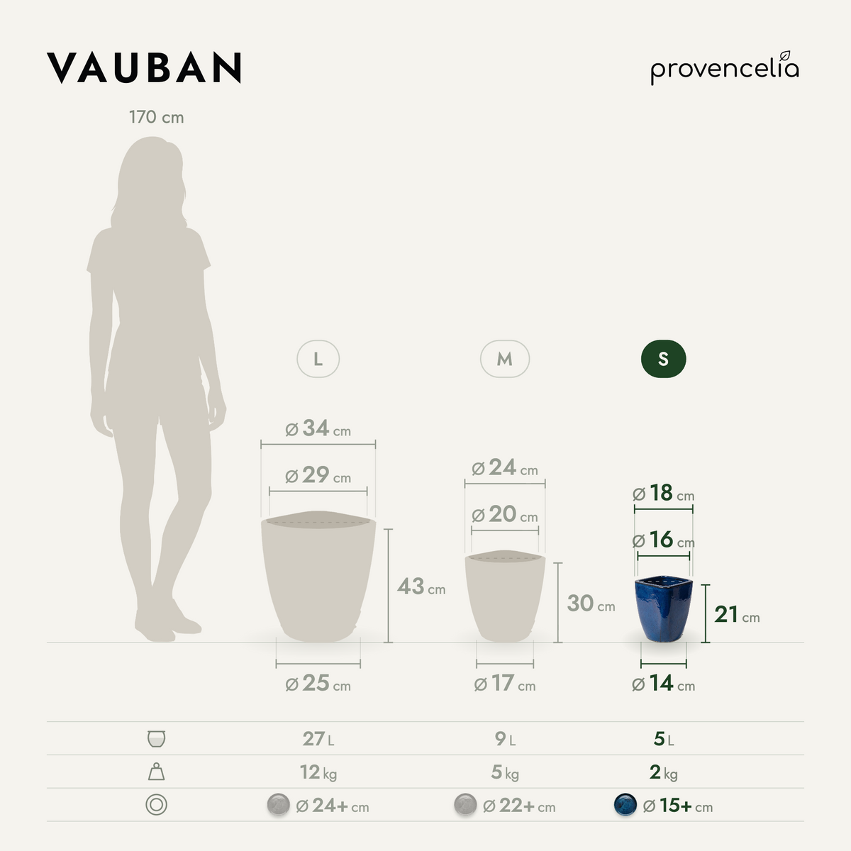 VAUBAN S – Maße