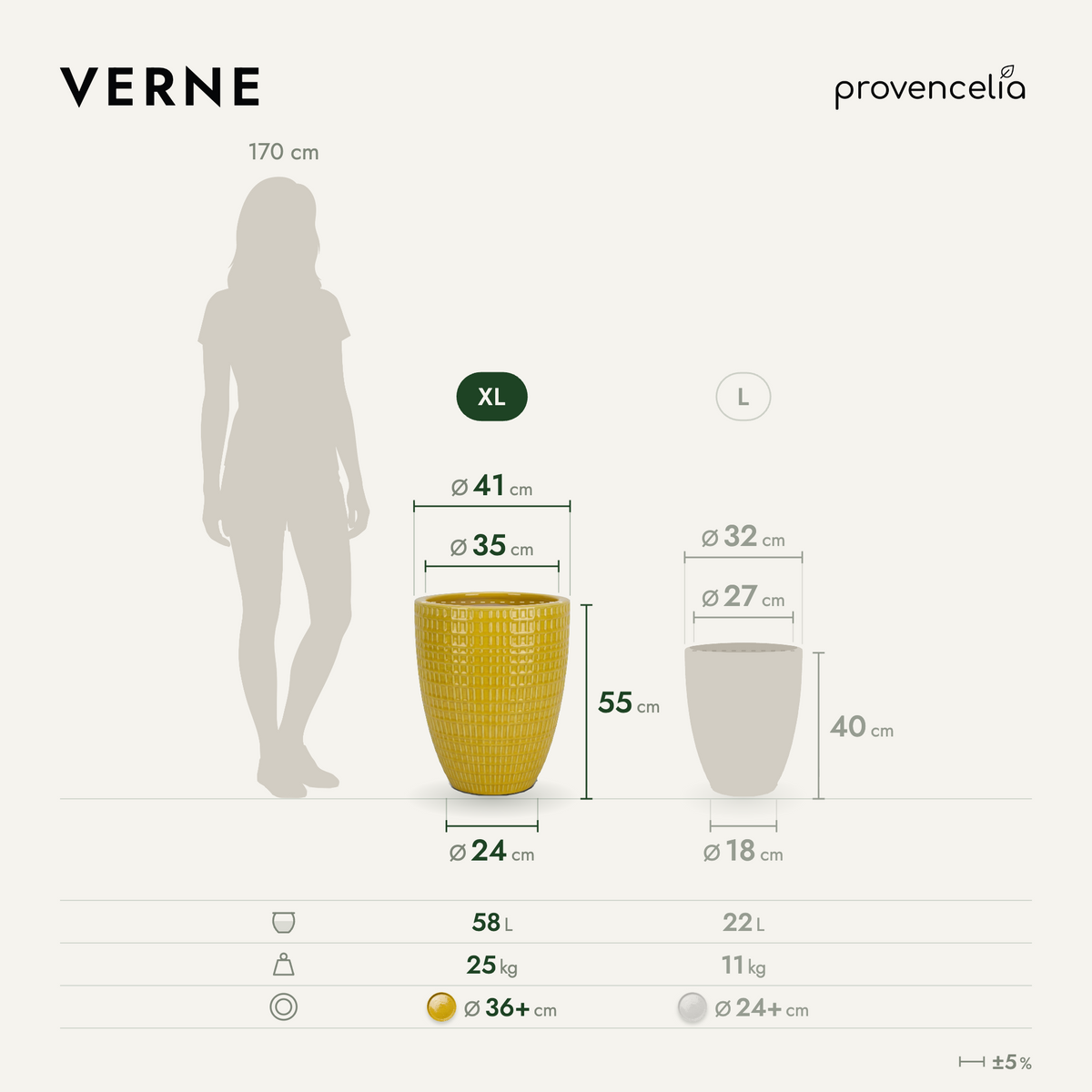 VERNE XL – Maße
