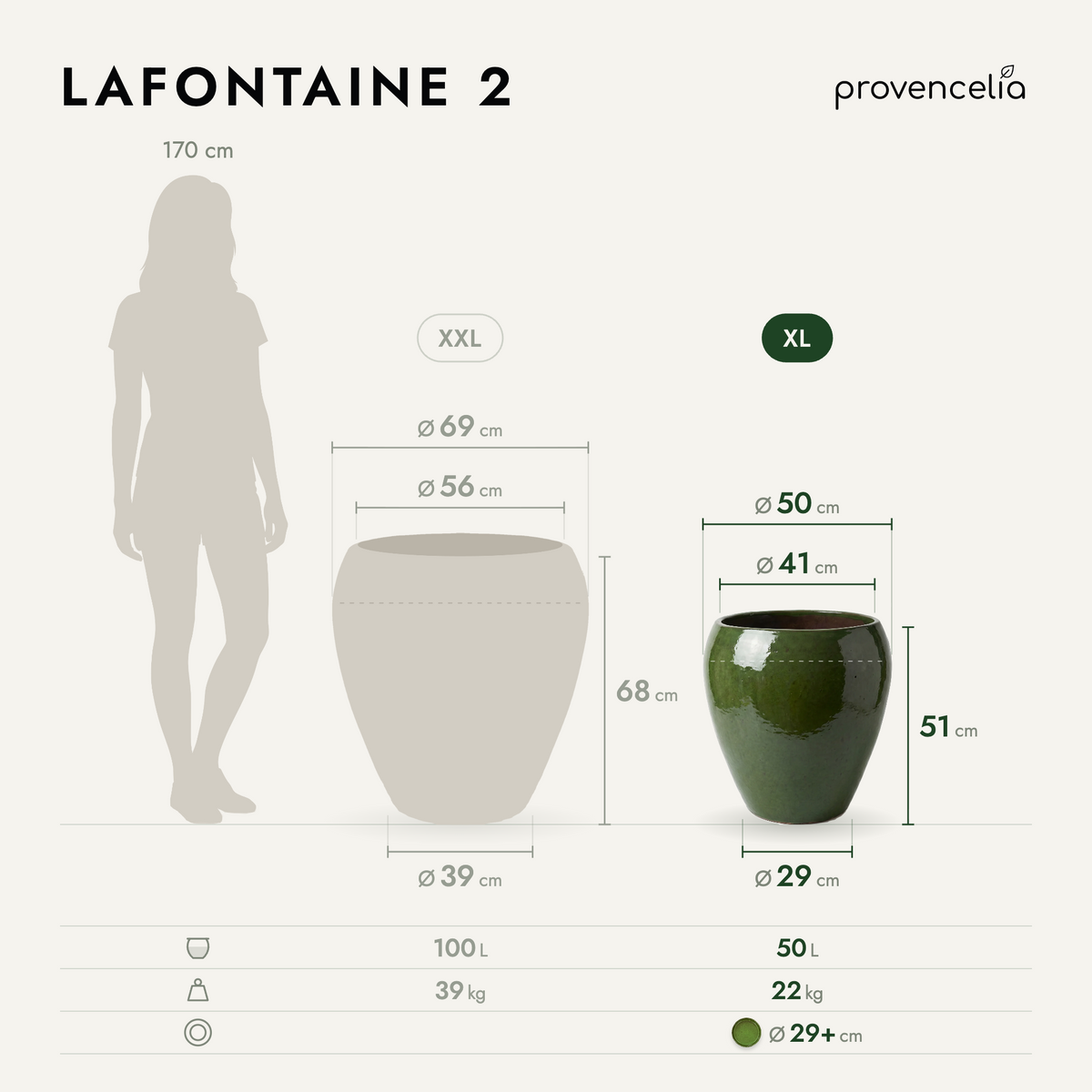 LAFONTAINE 2 XL – Maße