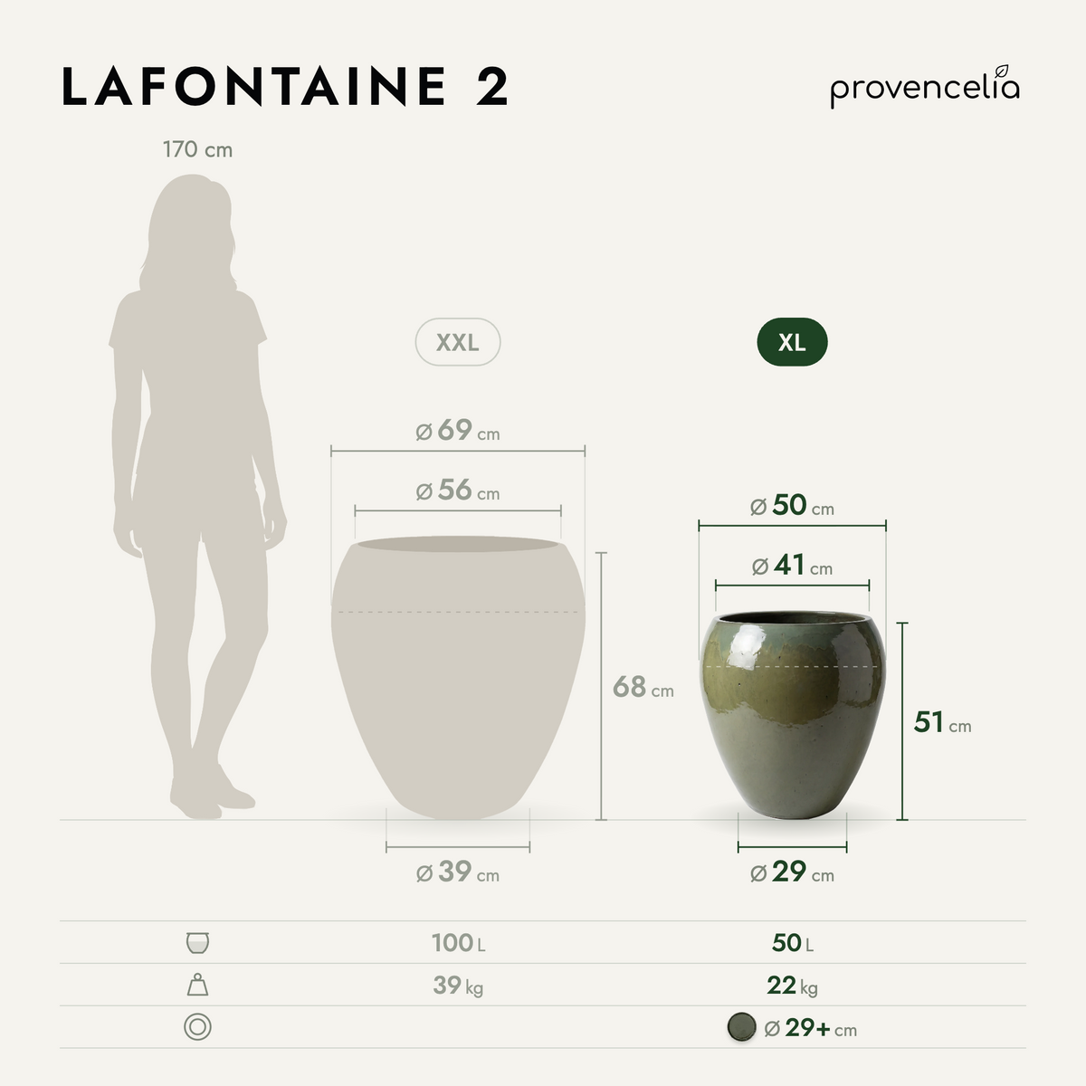 LAFONTAINE 2 XL – Maße