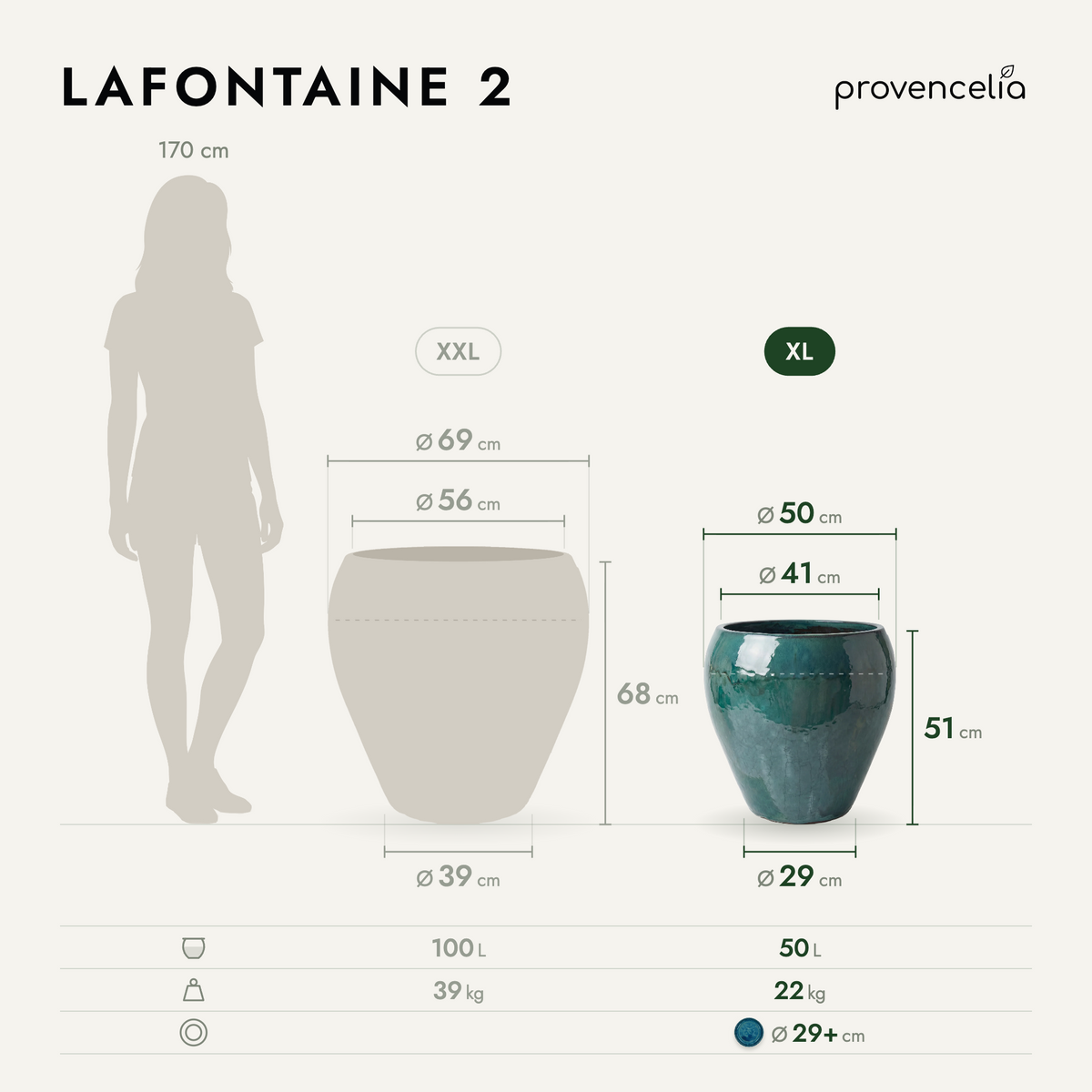 LAFONTAINE 2 XL – Maße